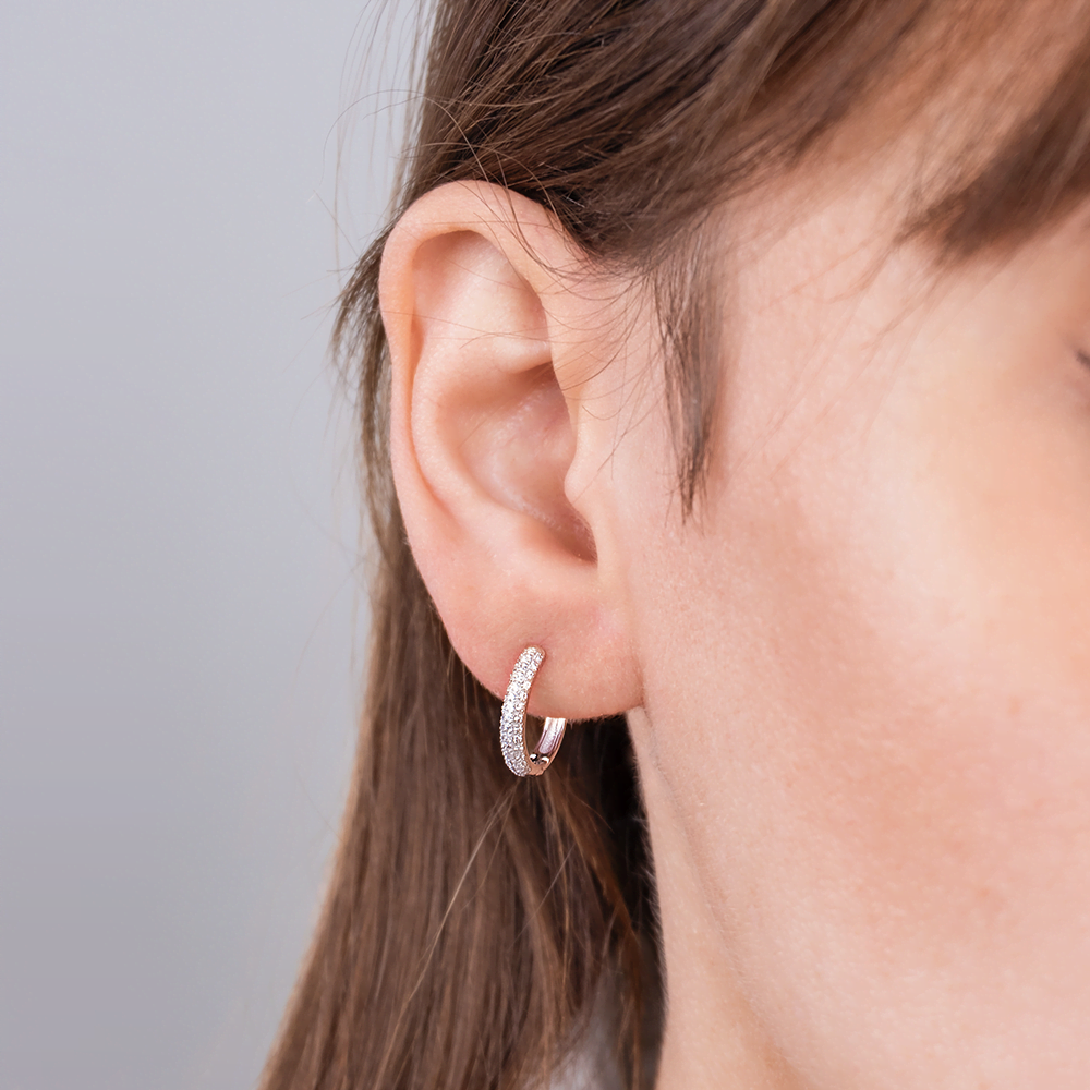 Серебряные серьги с фианитами от интернет магазина JEWELIN