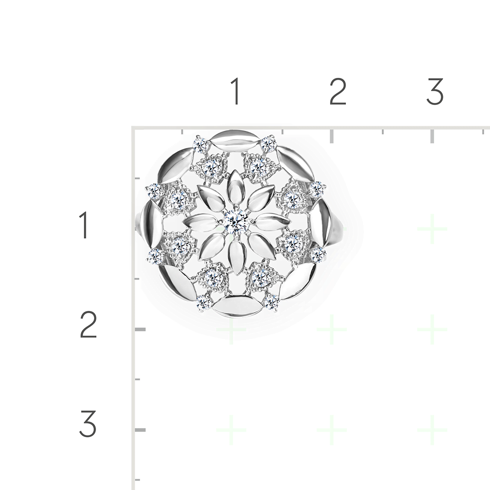 Серебряное кольцо с фианитами от интернет магазина JEWELIN
