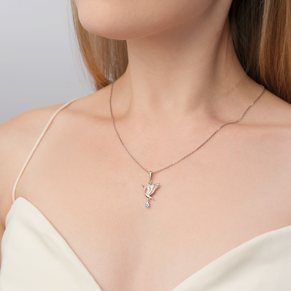 Серебряная подвеска с топазом от интернет магазина JEWELIN
