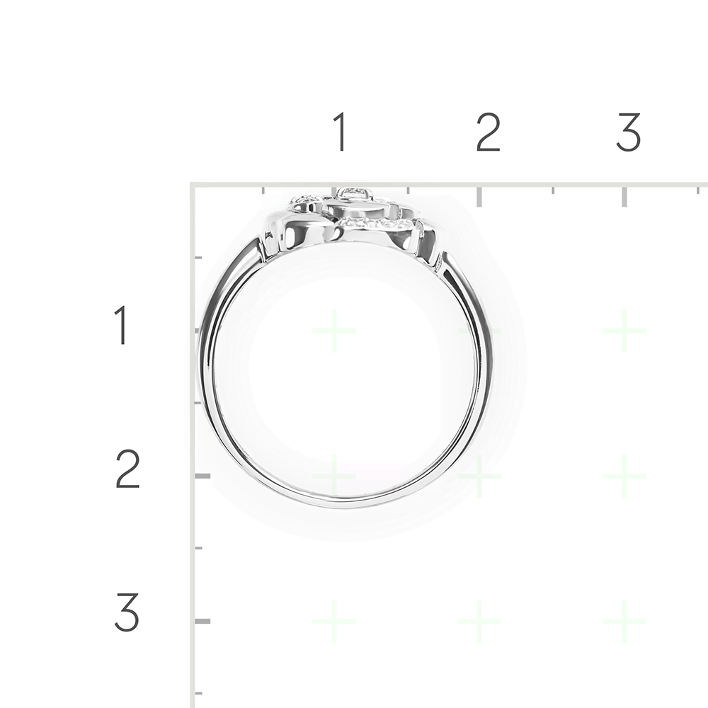 Серебряное кольцо с фианитами от интернет магазина JEWELIN