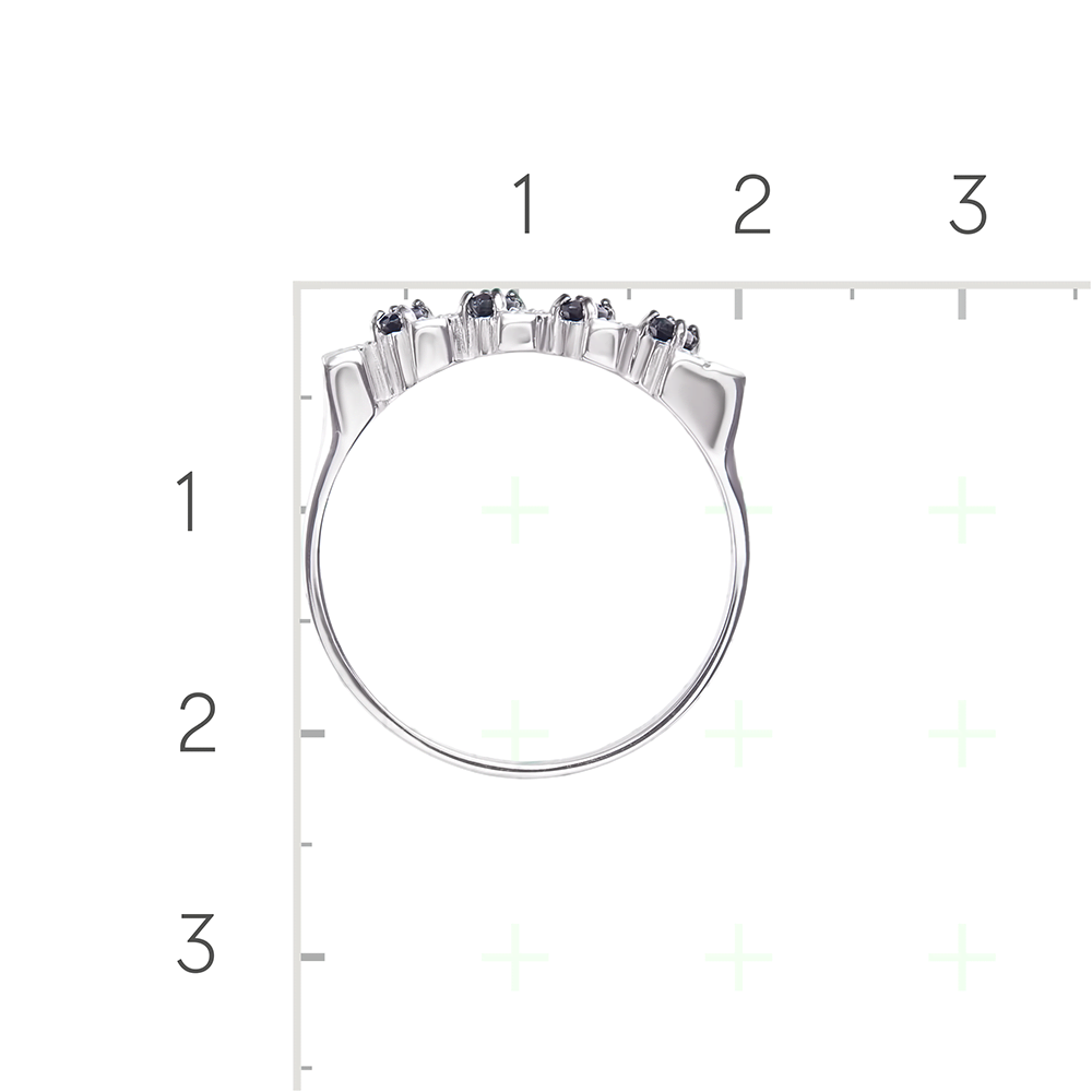 Серебряное кольцо с фианитами от интернет магазина JEWELIN