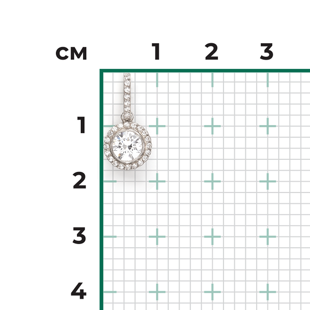 Серебряная подвеска с фианитами от интернет магазина JEWELIN