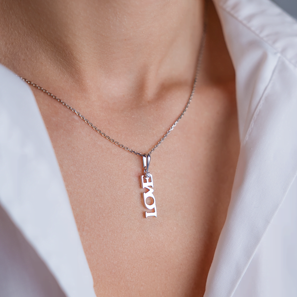 Серебряная подвеска с фианитами от интернет магазина JEWELIN