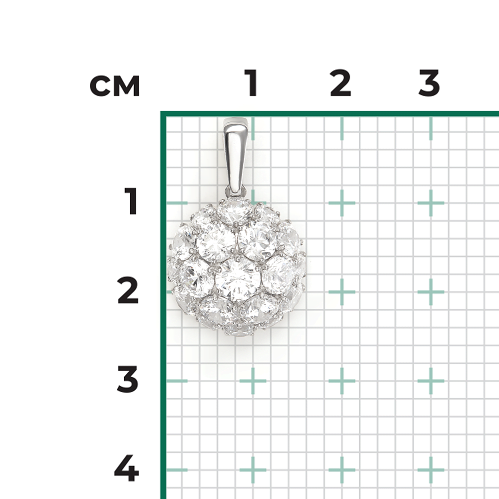 Серебряная подвеска с фианитами от интернет магазина JEWELIN