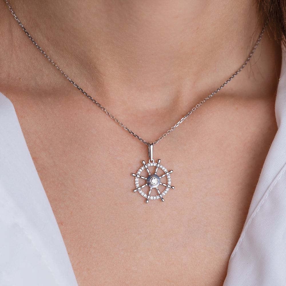 Серебряная подвеска с фианитами от интернет магазина JEWELIN