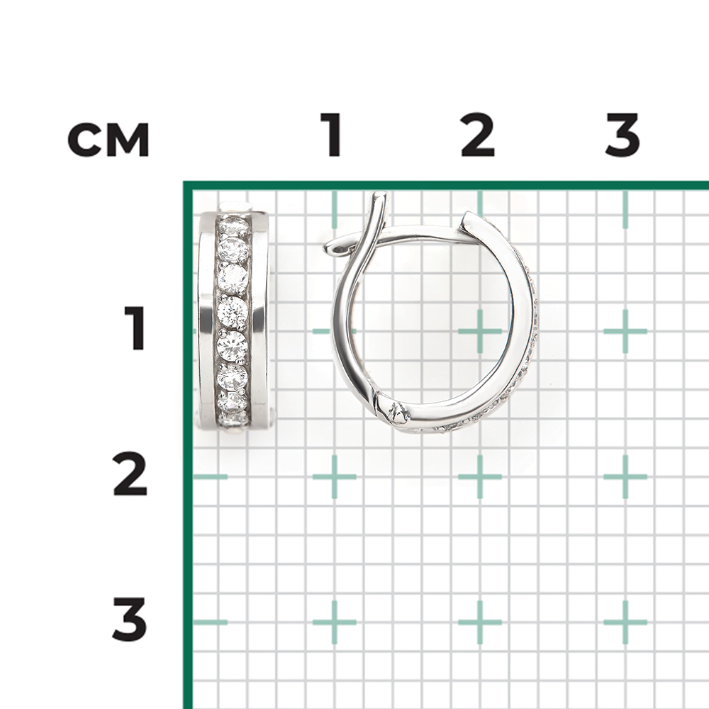 Серебряные серьги с фианитами от интернет магазина JEWELIN