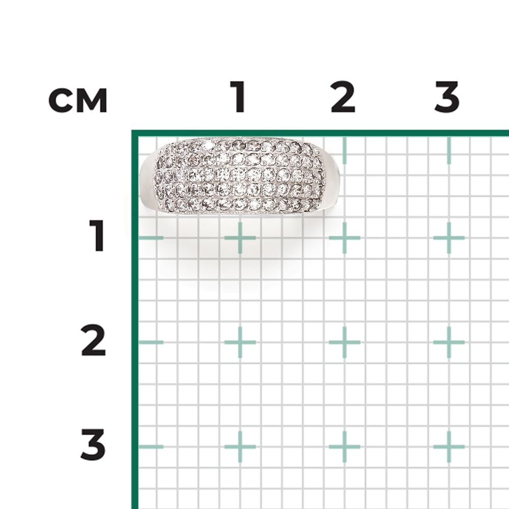 Серебряное кольцо с фианитами от интернет магазина JEWELIN