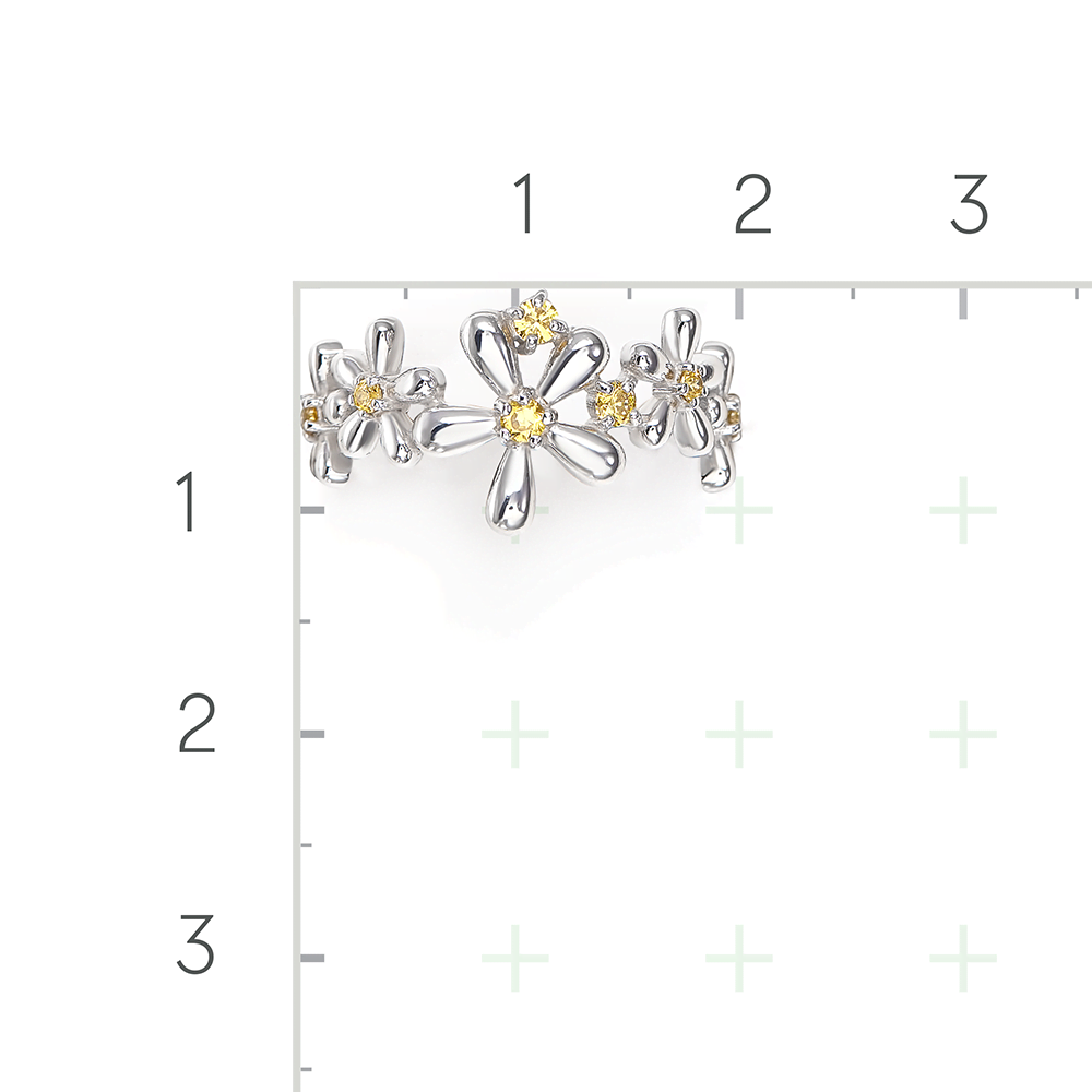 Серебряное кольцо с фианитами от интернет магазина JEWELIN