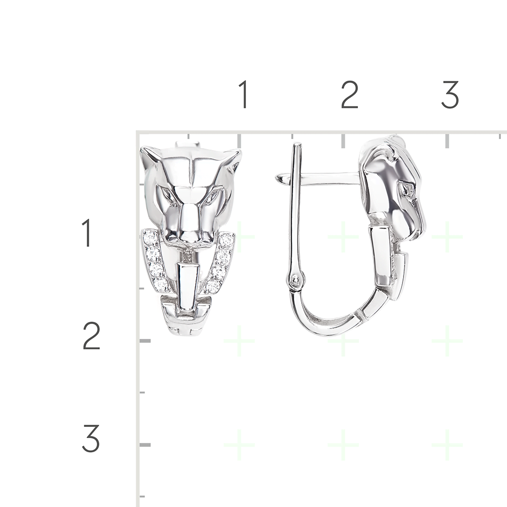 Серебряные серьги с фианитами от интернет магазина JEWELIN
