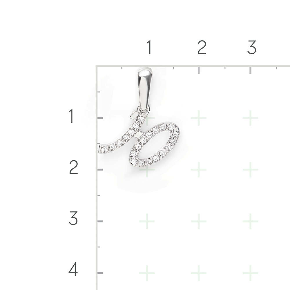 Серебряная подвеска с фианитами от интернет магазина JEWELIN