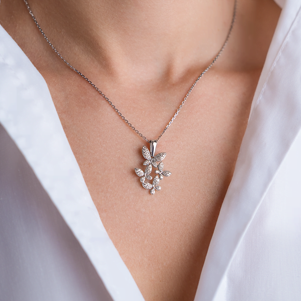 Серебряная подвеска с фианитами от интернет магазина JEWELIN