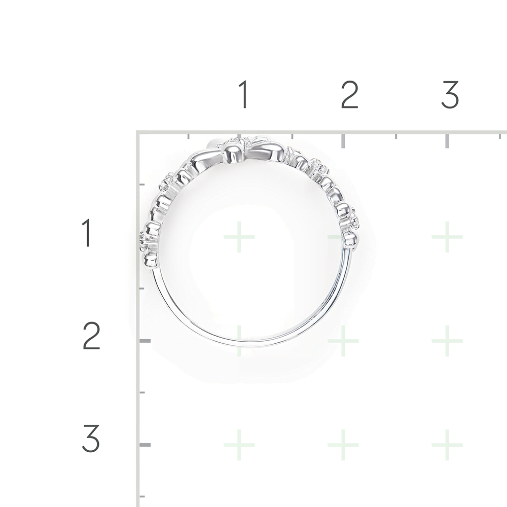 Серебряное кольцо с фианитами от интернет магазина JEWELIN