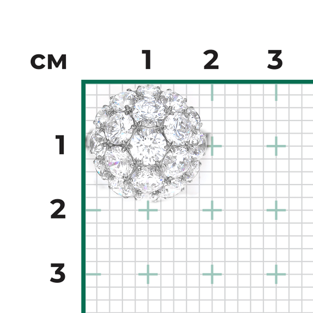 Серебряное кольцо с фианитами от интернет магазина JEWELIN