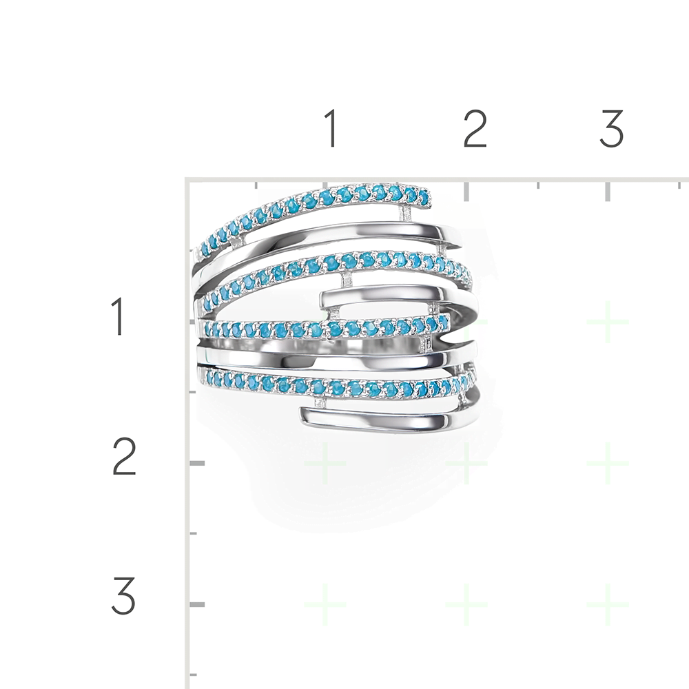 Серебряное кольцо с фианитами от интернет магазина JEWELIN