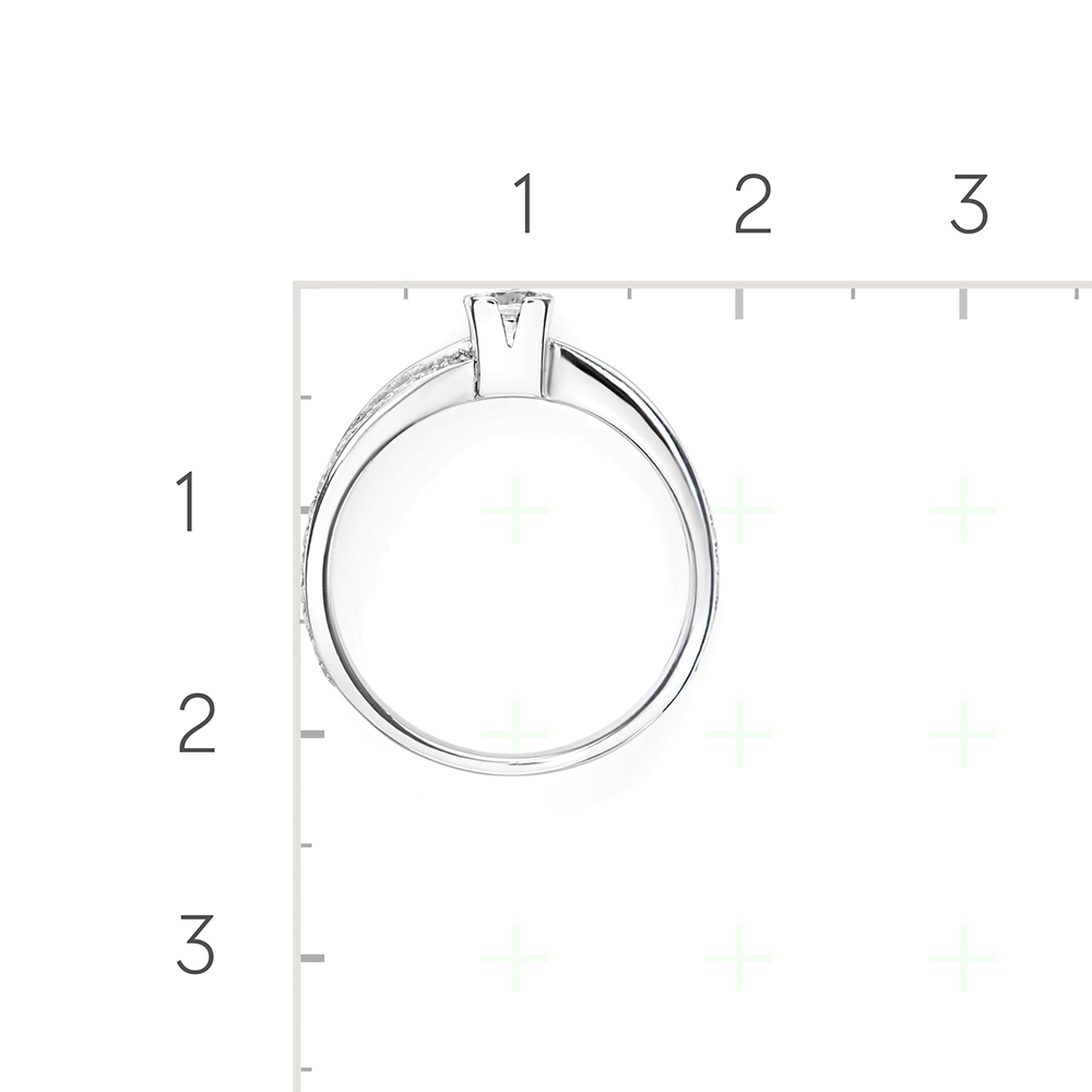 Серебряное кольцо с фианитами от интернет магазина JEWELIN