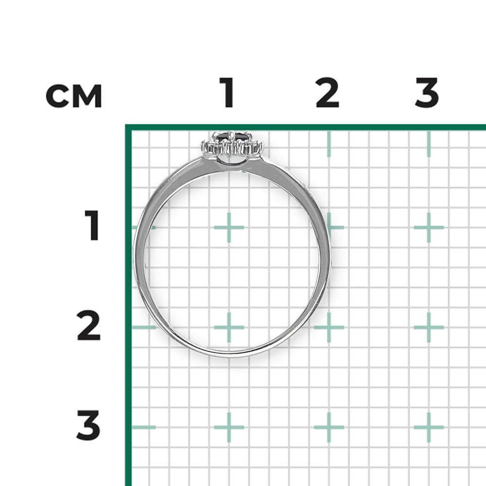 Серебряное кольцо с фианитами от интернет магазина JEWELIN