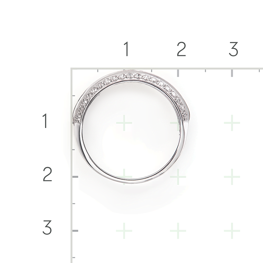 Серебряное кольцо с фианитами от интернет магазина JEWELIN