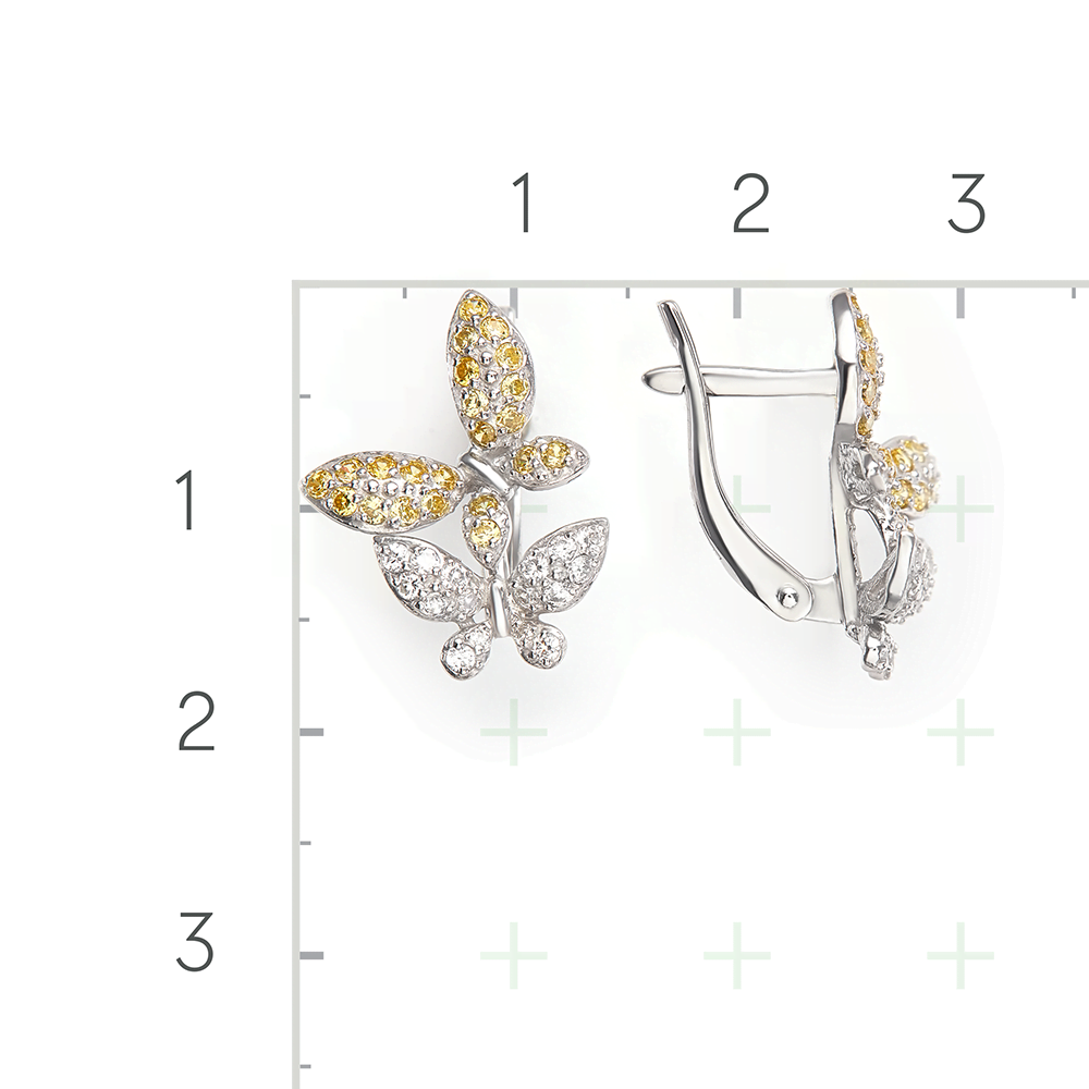 Серебряные серьги с фианитами от интернет магазина JEWELIN