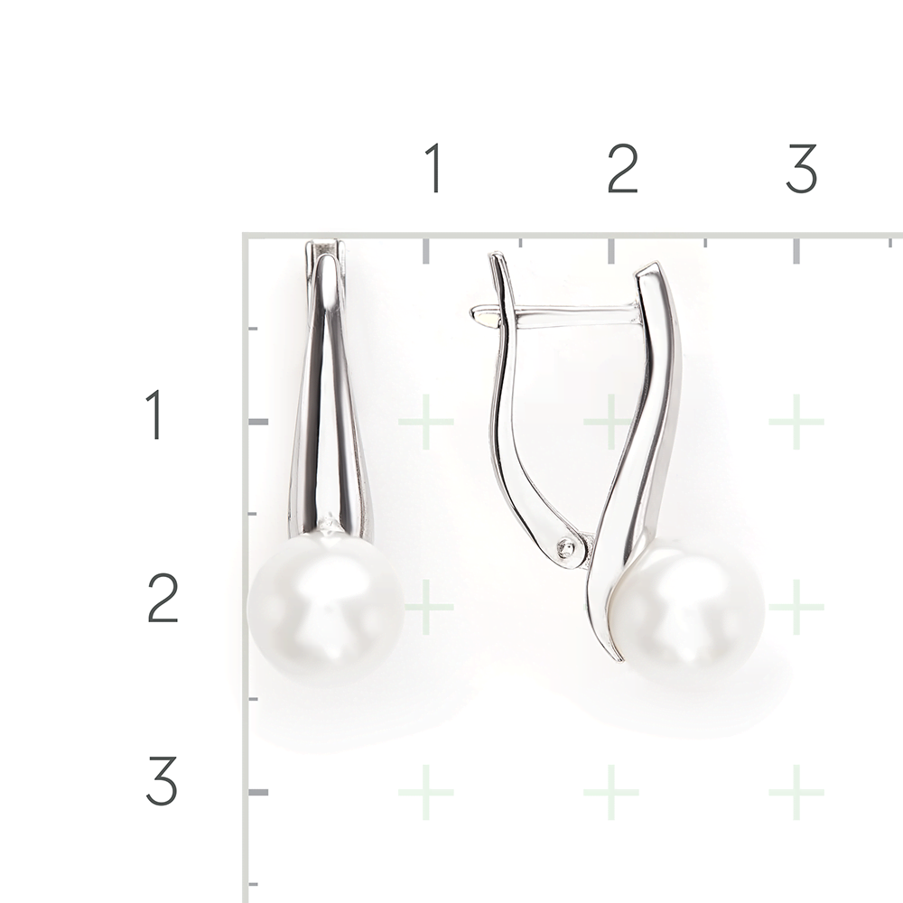 Серебряные серьги с жемчугом от интернет магазина JEWELIN