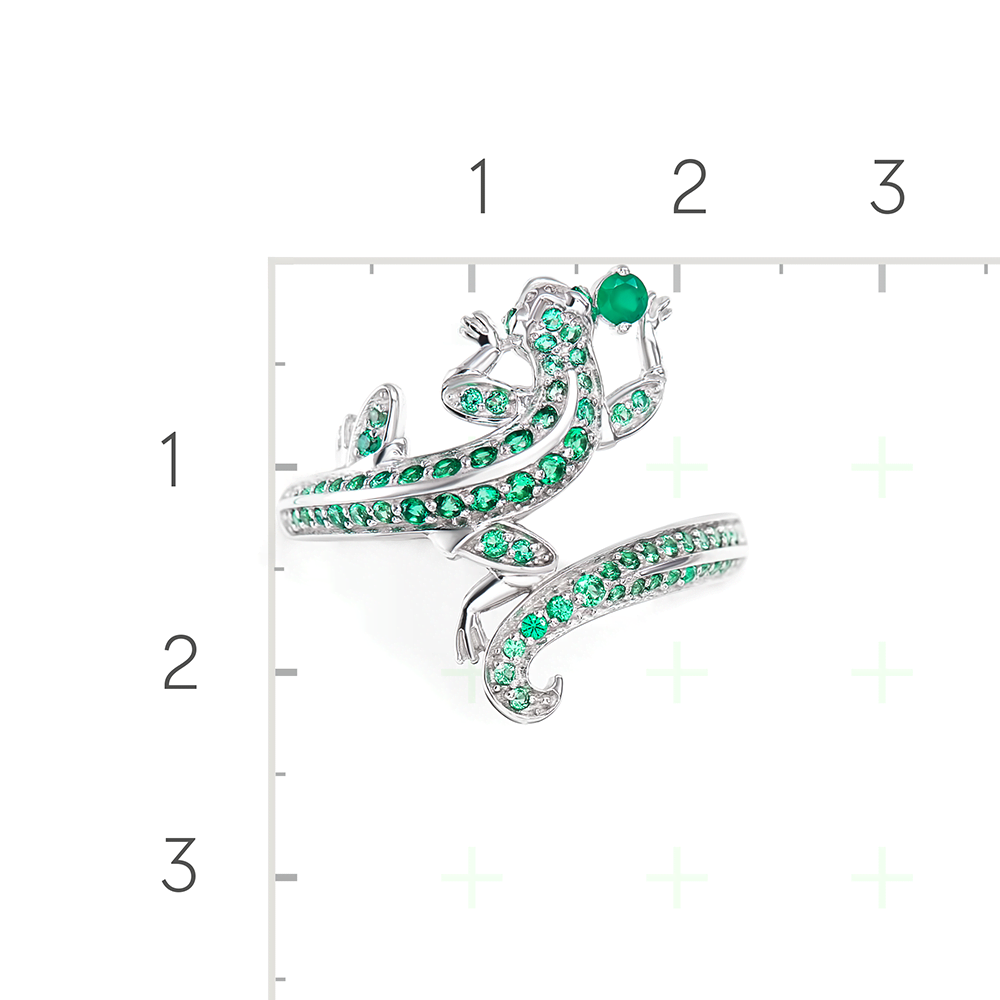 Серебряное кольцо с фианитами от интернет магазина JEWELIN