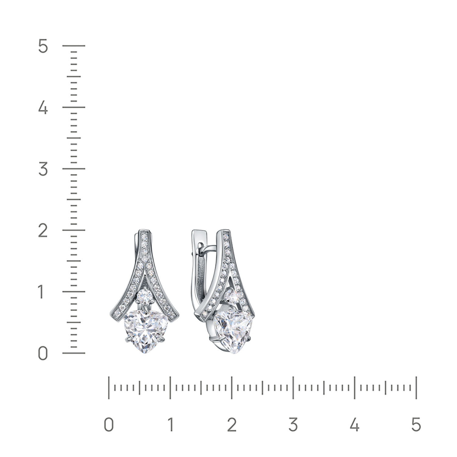 Серьги из серебра с фианитом от интернет магазина JEWELIN