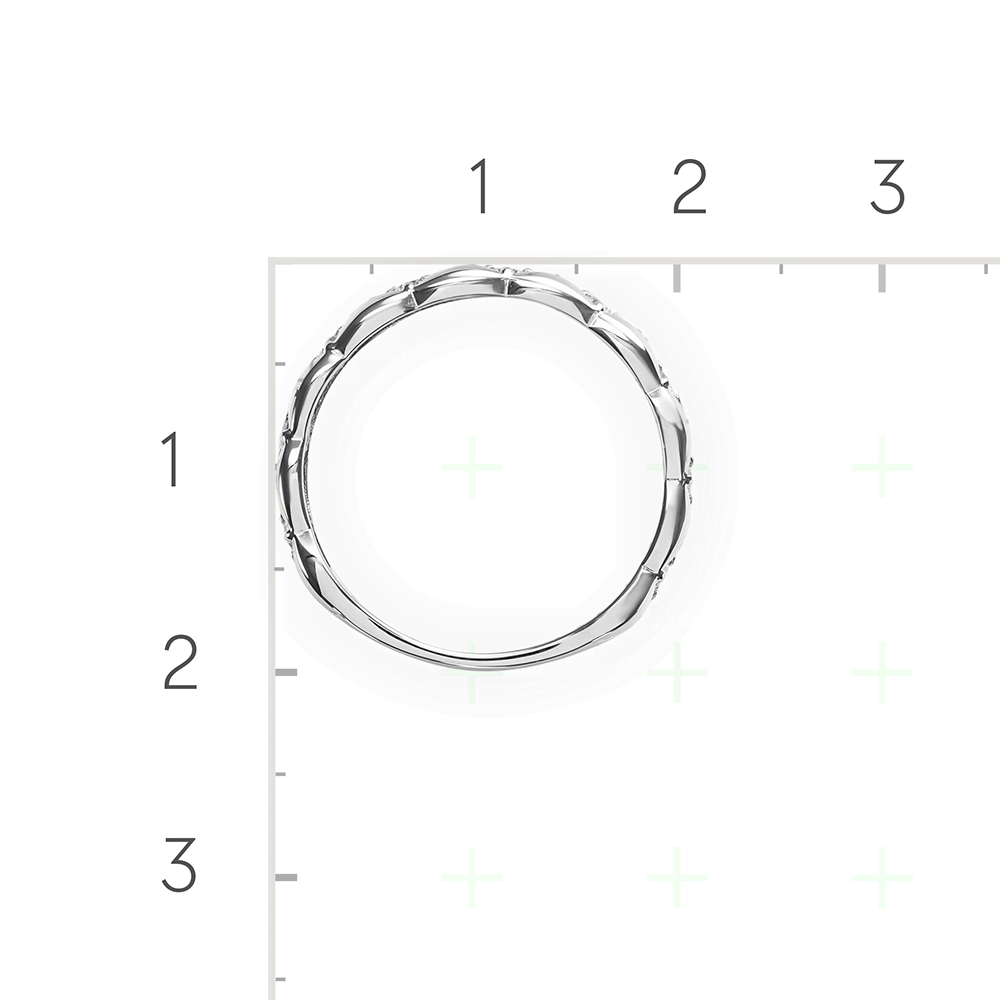 Серебряное кольцо с фианитами от интернет магазина JEWELIN