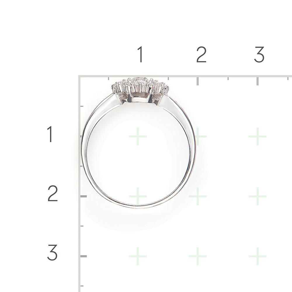 Серебряное кольцо с фианитами от интернет магазина JEWELIN