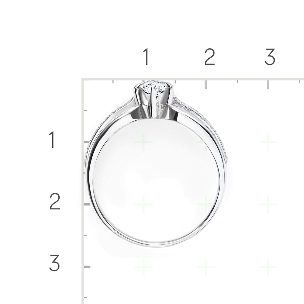 Серебряное кольцо с фианитами от интернет магазина JEWELIN