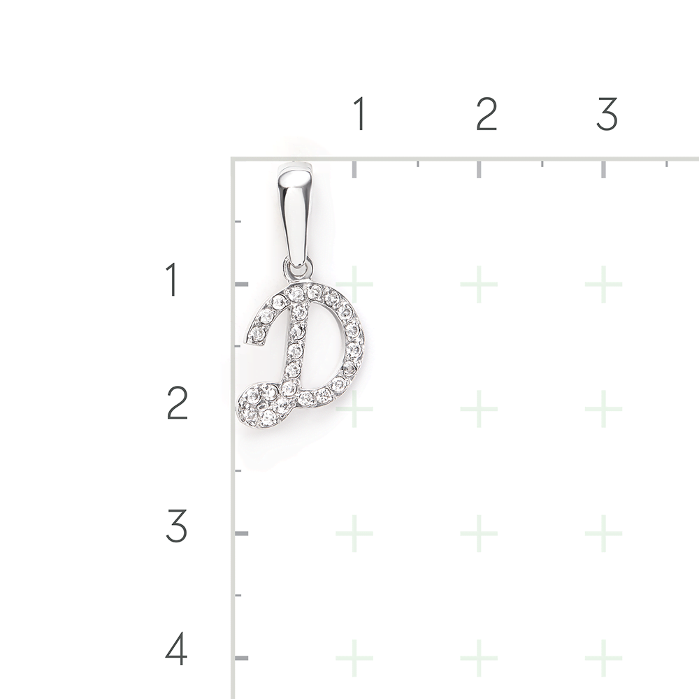 Серебряная подвеска с фианитами от интернет магазина JEWELIN