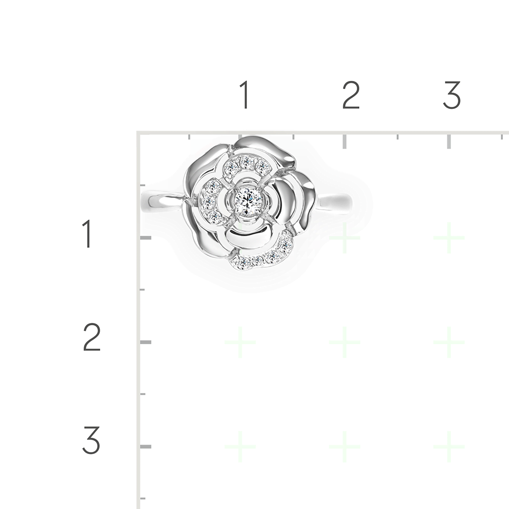 Серебряное кольцо с фианитами от интернет магазина JEWELIN