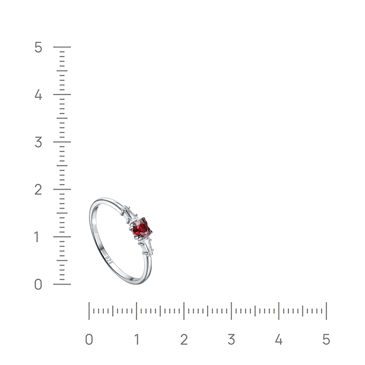Кольцо из серебра с фианитом от интернет магазина JEWELIN