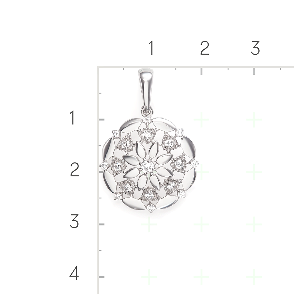 Серебряная подвеска с фианитами от интернет магазина JEWELIN