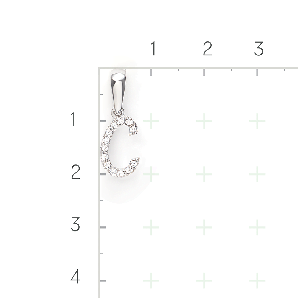 Серебряная подвеска с фианитами от интернет магазина JEWELIN