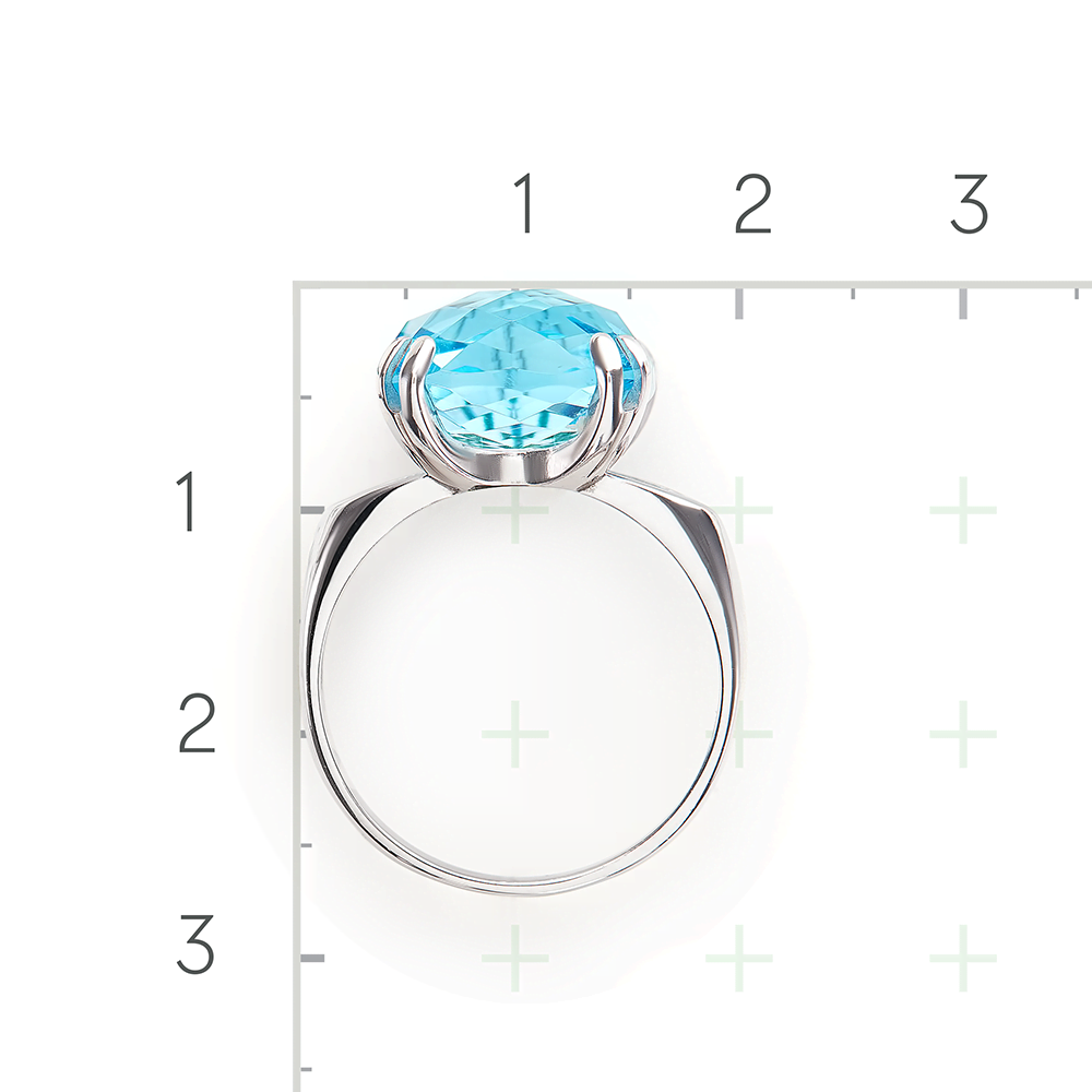 Серебряное кольцо с топазом от интернет магазина JEWELIN