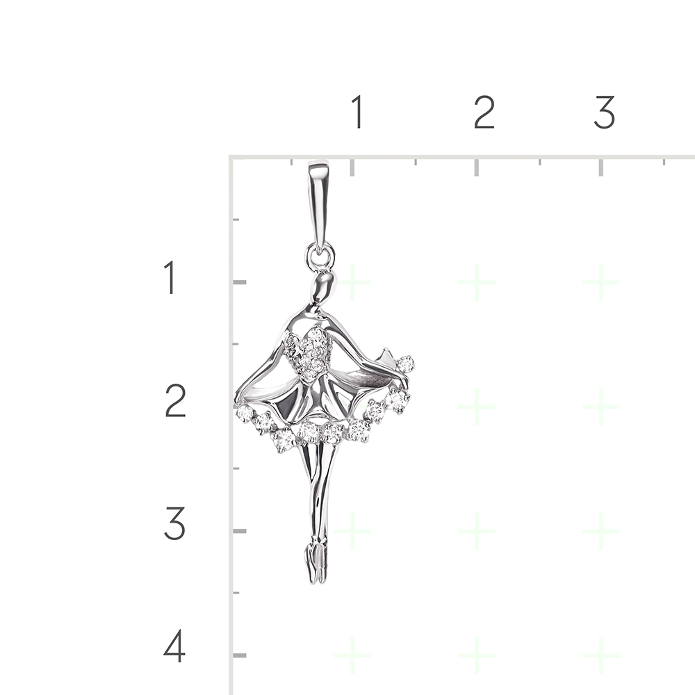 Серебряная подвеска с фианитами от интернет магазина JEWELIN
