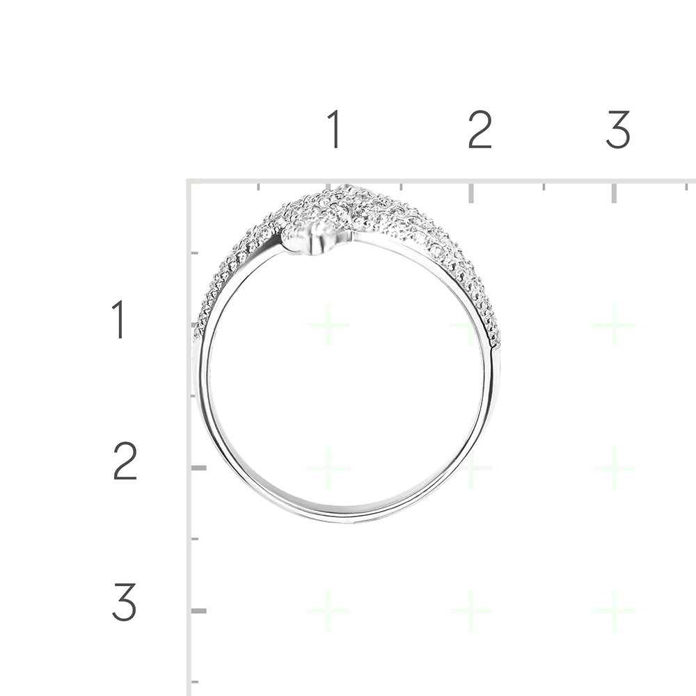 Серебряное кольцо с фианитами от интернет магазина JEWELIN