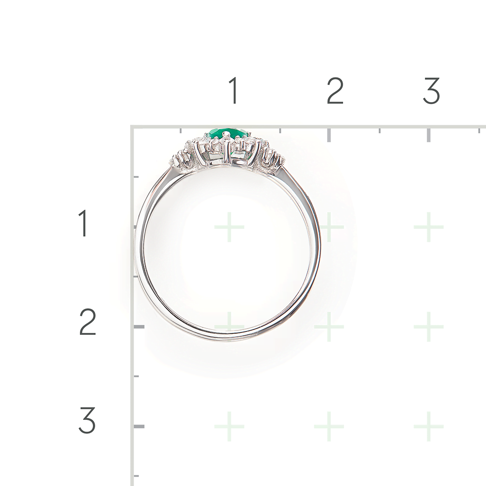 Серебряное кольцо с халцедон, фианитами от интернет магазина JEWELIN
