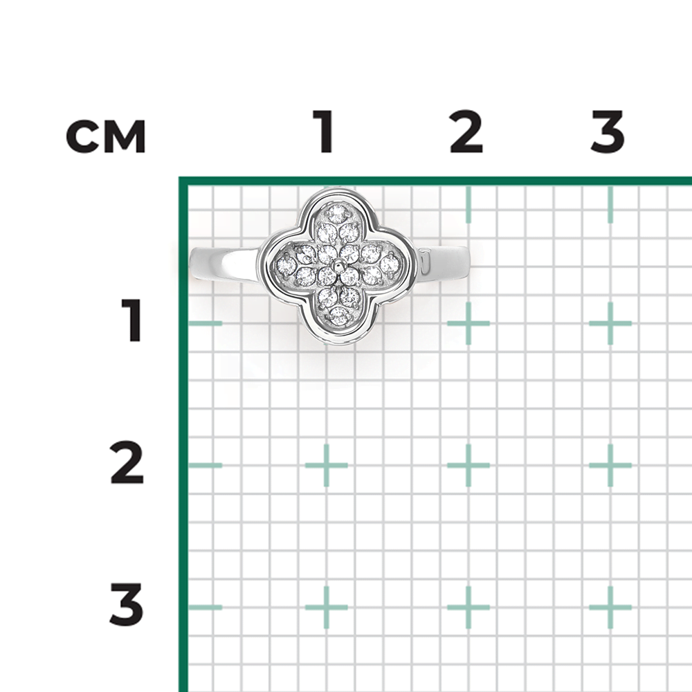 Серебряное кольцо с фианитами от интернет магазина JEWELIN