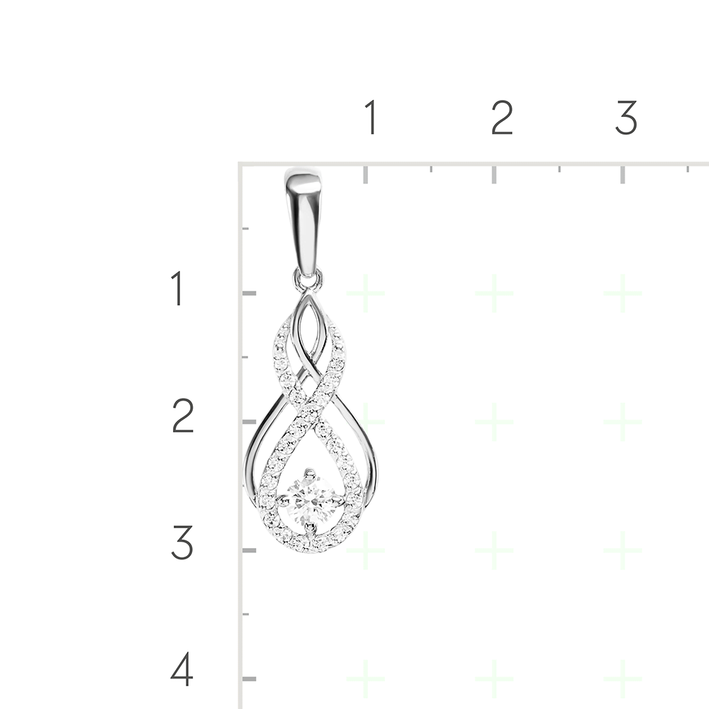 Серебряная подвеска с фианитами от интернет магазина JEWELIN