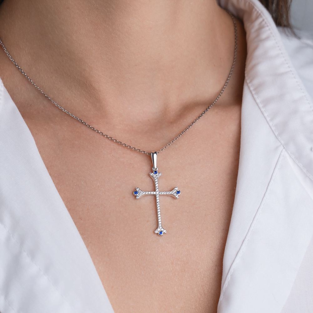 Серебряная подвеска с фианитами от интернет магазина JEWELIN