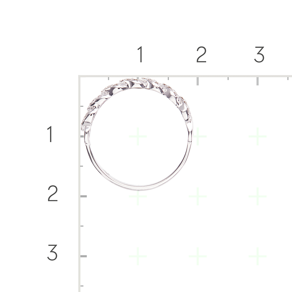 Серебряное кольцо с фианитами от интернет магазина JEWELIN