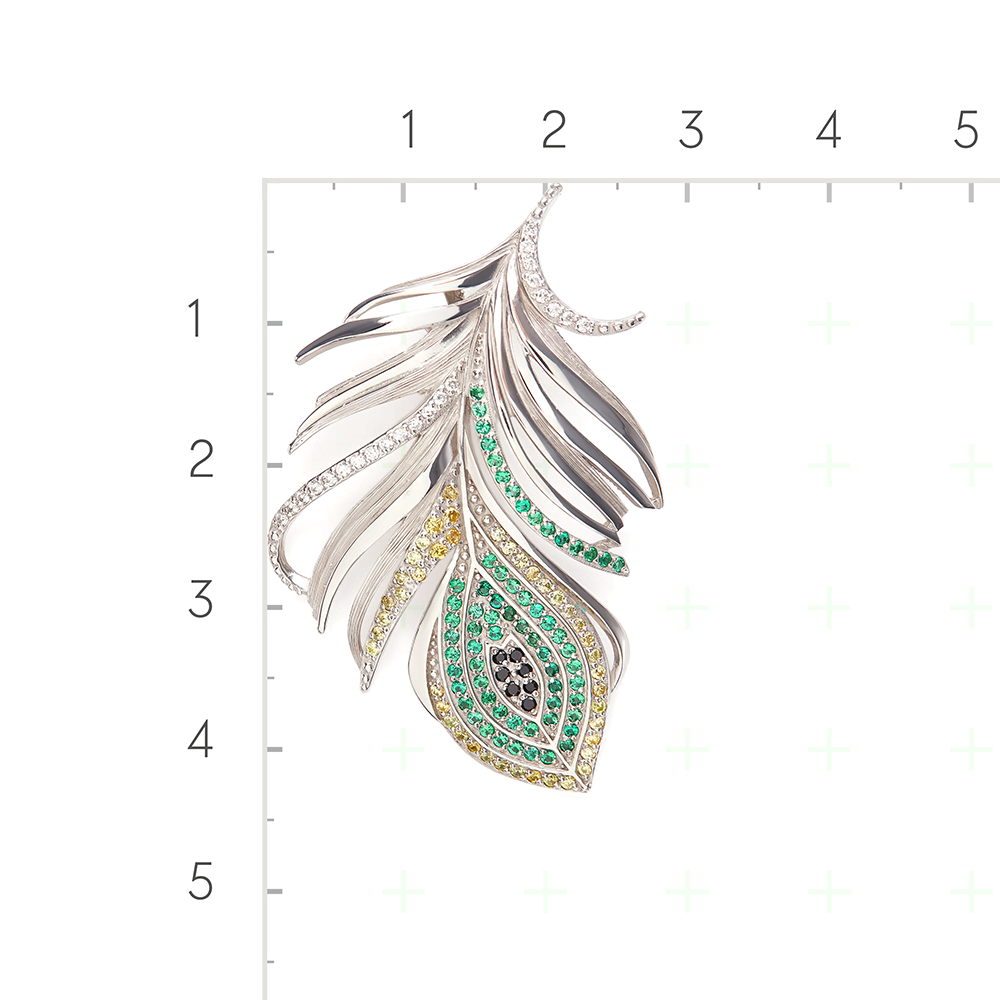 Серебряная подвеска с фианитами от интернет магазина JEWELIN