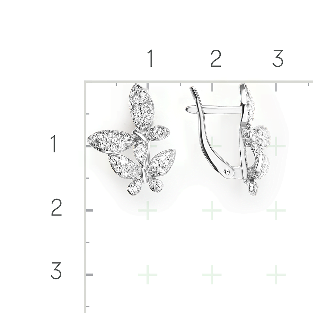 Серебряные серьги с фианитами от интернет магазина JEWELIN