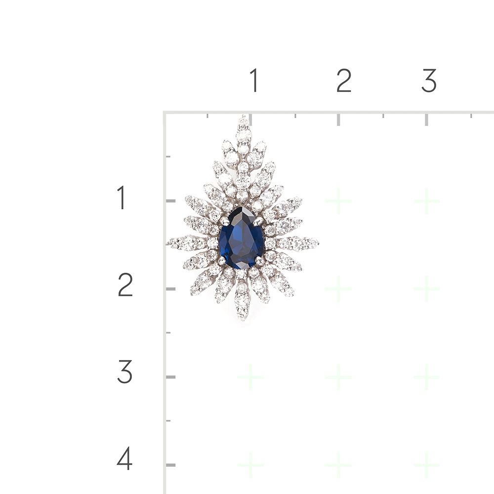 Серебряная подвеска с фианитами от интернет магазина JEWELIN