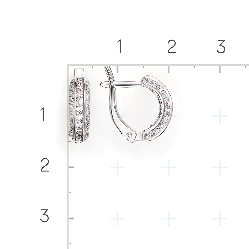 Серебряные серьги с фианитами от интернет магазина JEWELIN