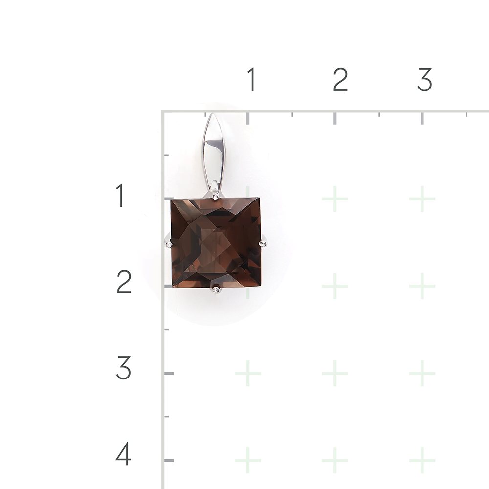 Серебряная подвеска с кварцем, фианитами от интернет магазина JEWELIN