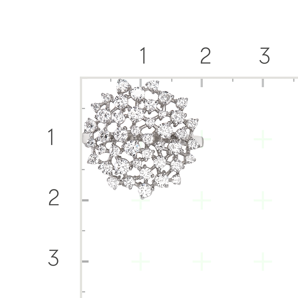 Серебряное кольцо с фианитами от интернет магазина JEWELIN