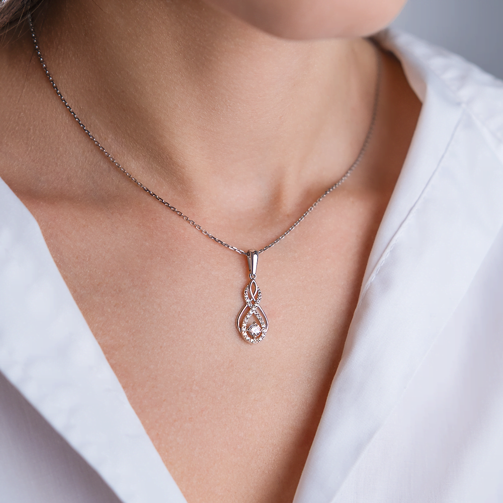 Серебряная подвеска с фианитами от интернет магазина JEWELIN