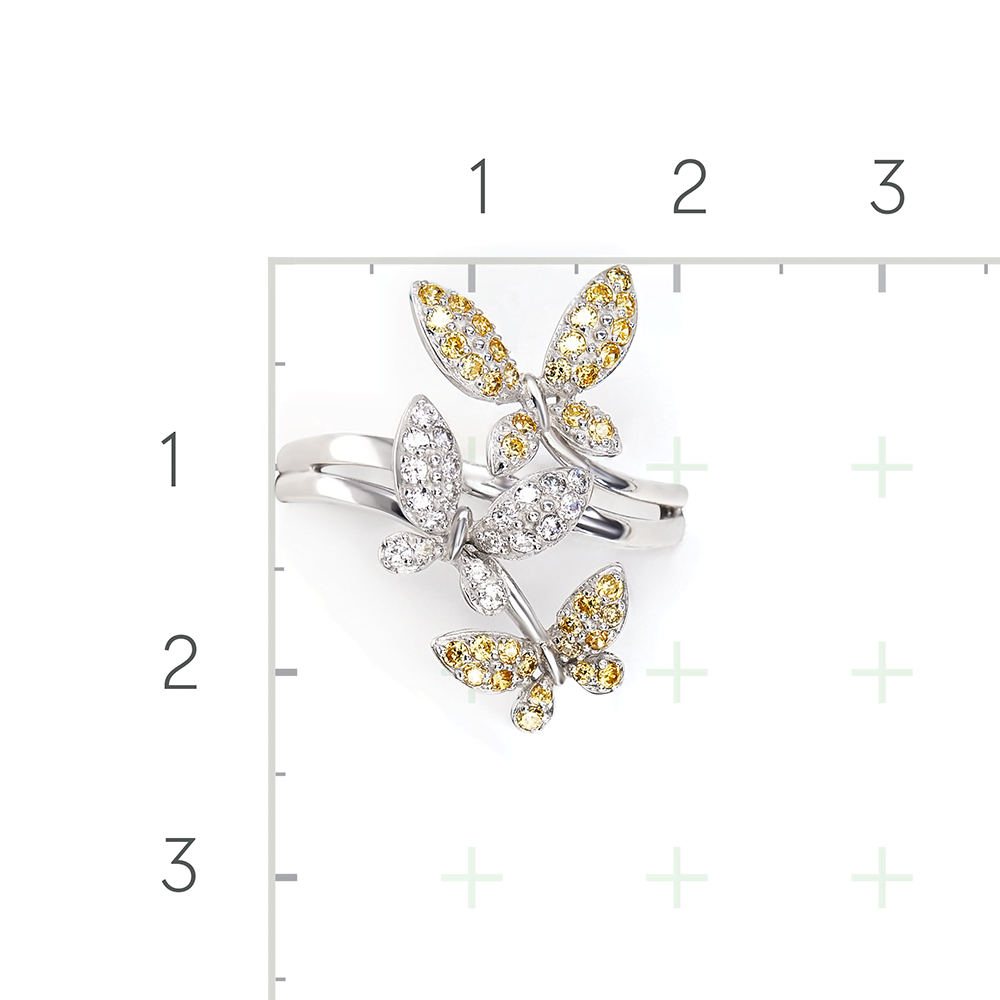 Серебряное кольцо с фианитами от интернет магазина JEWELIN
