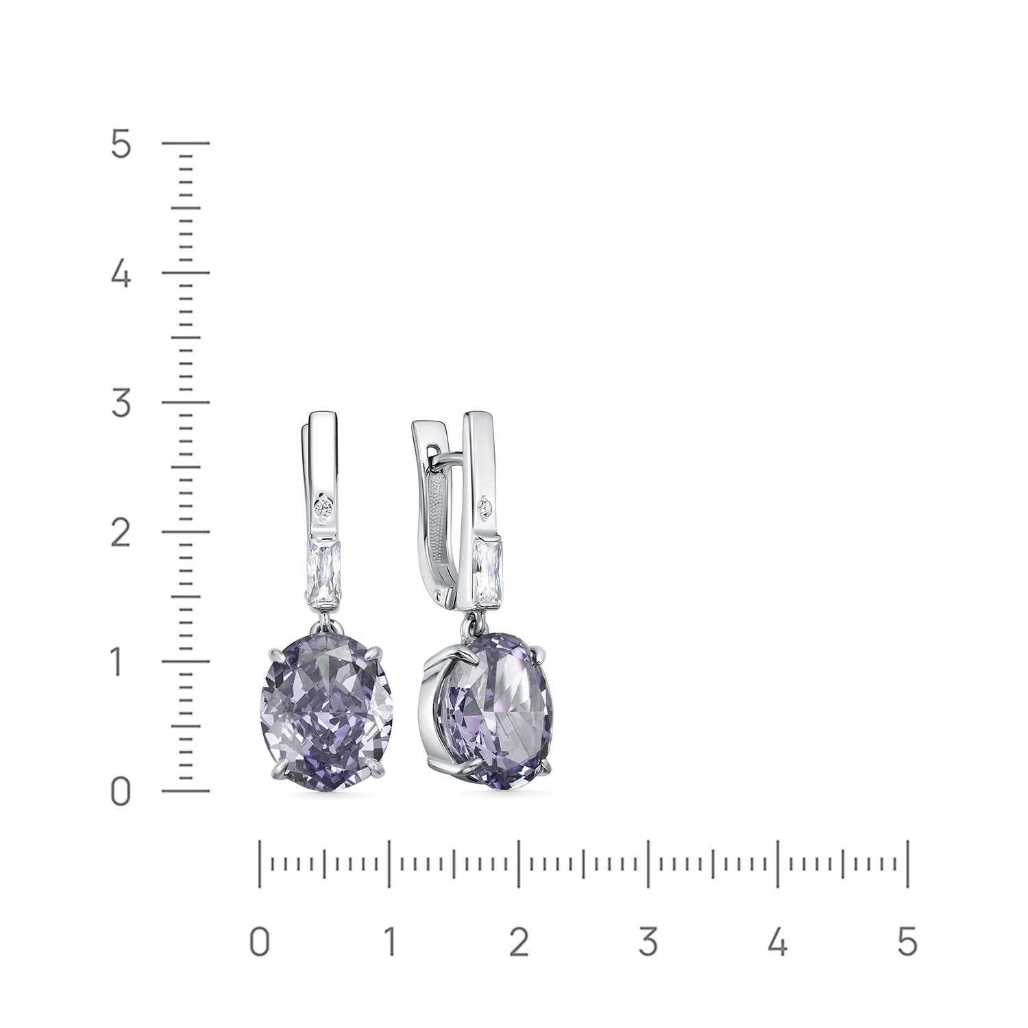 Серьги из серебра с фианитом и алпанитом от интернет магазина JEWELIN